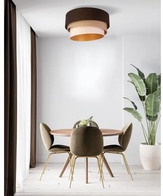 Plafonieră Duolla DEVON 1xE27/40W/230V d. 45 cm maro/bej