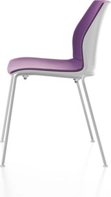Scaun lemn masiv Kalea cadru fix cu 4 picioare din otel, 52 × 80 × 46 cm