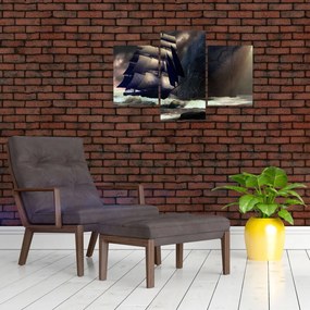 Tablou - Navă printre recife (90x60 cm)