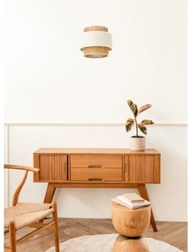 Lustră cu cablu BOHO 1xE27/60W/230V, Ø 20 cm, crem/jută