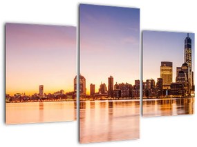 Tablou cu oraș în apus de soare (90x60 cm)