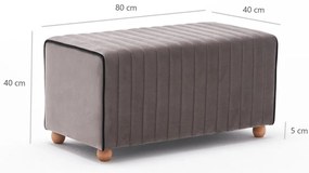 Taburet Mabel Pouf Mink