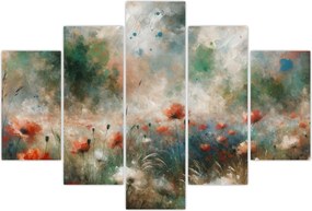 Tablou – Abstracție de câmp cu maci (150x105 cm)