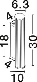 Aplica de perete LED baie IP44 MISTY negru