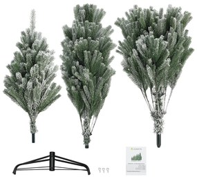 Brad artificial Talvi 210 cm verde cu suport de zapada si negru