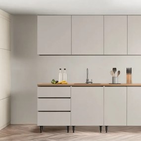 Mobilier de bucătărie, 2 m, caşmir, ASTI