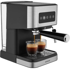 Sencor - Espressor cu pârghie 1050W/230V, negru/crom mat