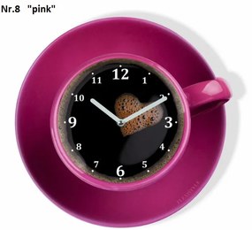Ceas de bucătărie în formă de ceașcă de cafea Roz