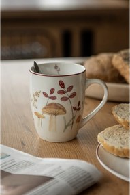 Cană din porțelan, bej, Colecția Mushrooms, 350 ml
