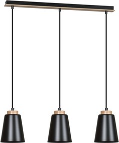 Emibig Bolero lampă suspendată 3x60 W negru 4423
