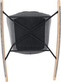Scaun balansoar design, patchwork/gri/bej, KEMARO