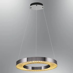 Lustră LED JESI suspendată pe cablu, 35W, 230V, 3000K, Ø 60 cm, argintie