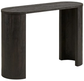 Masă consolă maro închis cu aspect de lemn de stejar 38x114 cm Bibione – House Nordic