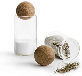 Solniță și piperniță Sagaform Oval Oak