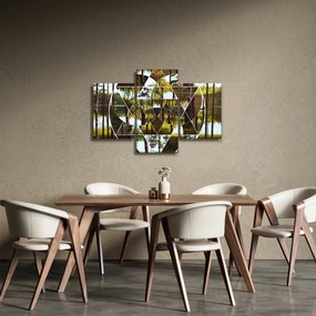Tablou - Colaj geometric pe fundalul pădurilor nordice (90x60 cm)