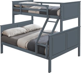 Pat supraetajat NEVIL 90x200/140x200, gri antracit, cu somiera