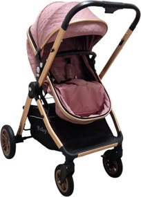 Carucior nou nascuti 2 in 1 Baby Care X2S, Maner reversibil, Cu geanta bebe, Amortizoare, Roti din cauciuc plin AVE, Spatar reglabil 3 trepte, Plasa