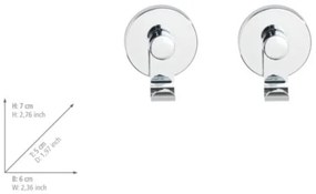 WENKO 24466100 - cârlig VACUUM-LOC, 6 x 7 cm, crom lucios