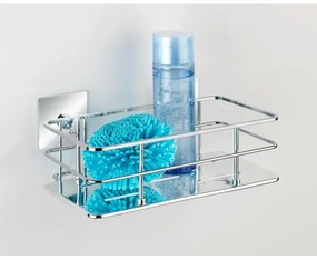 WENKO 23854800 - Poliță TURBO-LOC QUADRO ED., 24 x 14,5 cm, inox/crom lucios