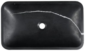 Sapho - Lavoar BLOK 60 x 35 cm pentru blat, piatră/negru mat