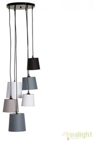 Lustra cu 6 pendule, abajururi colorate Levels VI A-38821 VC