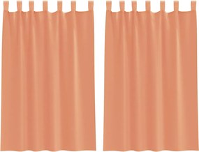 vidaXL Perdele Voile cu Bucle 2 buc Terracota 140x175 cm