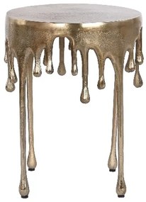 Masuta Drops din aluminiu, auriu, 37x50 cm