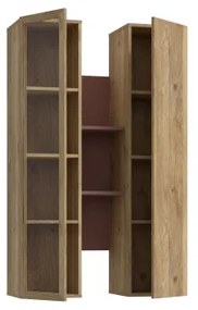 Poliță de perete INAR, stejar maro