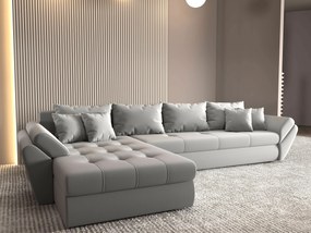 Colțar extensibil dumonde cu ladă de depozitare si sezut confortabil din spuma high-density, Loana XL Royal Antracit 335x185 cm