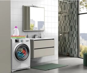 Meliconi 656149 - Suport anti-vibrații pentru mașina de spălat cu roți extensibile, 47 cm, alb