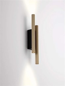 Aplica LED ambientala stil minimalist PARON 2 auriu/negru H-38cm