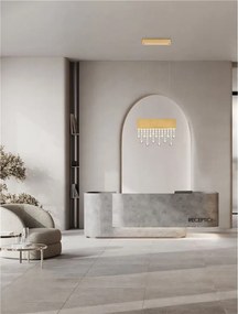 Lustra LED suspendata stil elegant CRISTA aurie