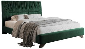 Pat matrimonial 160 cm Lania 160 (cu somieră) (verde). 1098720