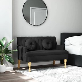 vidaXL Banchetă cu perne, negru, 113x64,5x75,5 cm, textil