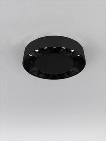 Plafoniera LED exterior moderna IP65 CONVEX negru D-17,6cm