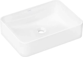 Lavoar pe blat Hansgrohe Xuniva Q 55x40 cm alb lucios