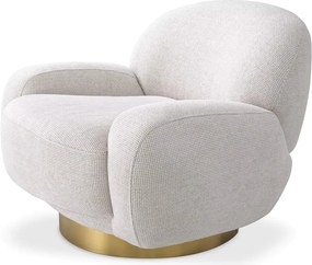 Fotoliu pivotant design elegant LUX Udine, lyssa off-white 116066 HZ