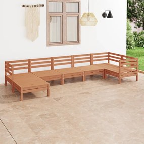 3082967 vidaXL Set mobilier de grădină, 7 piese, maro miere, lemn masiv de pin