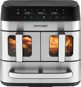 Concept FR9000 - Friteuză cu aer cald PIZZA TRIO 18,5 l 2700W/230V inox/negru