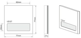 LDST AL-01-SS-BZ5 - LED lampă scări ALEX 5xLED/1,2W/230V crom mat