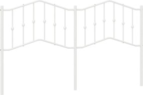 vidaXL Tăblie de pat de schimb metalică, alb, 160 cm