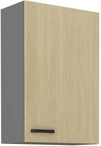Dulap superior de bucătărie Scarmi 60 G-90 1F (Antracit + Herringbone scandi). 1049769