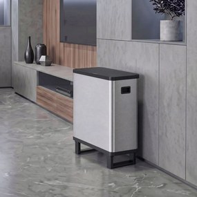HOMCOM Coș de gunoi automat cu senzor, 54 L, 3 compartimente, oțel inoxidabil, argintiu | Aosom Romania