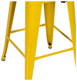 Set de scaune de bar galben 2 buc. din metal (înălțime șezut 61 cm) – Ixia