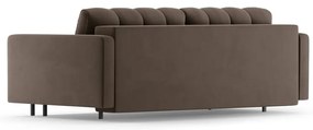 Canapea maro extensibilă, cu spațiu de depozitare cu tapițerie din catifea 222 cm Bali – Cosmopolitan Design