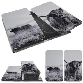 Protecții de aragaz 2 buc. din sticlă temperată 30x52 cm Universal Highland Cattle – Wenko