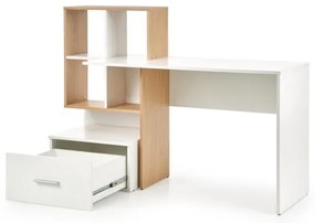 Birou GORA, stejar/alb