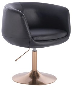 HC333N Scaun Neagră cu Bază Aurie
