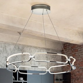 Lustra LED suspendata design ultra-modern Ã80cm Colette. crom