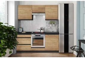 Set de bucătărie MARINA, 180 cm, stejar craft